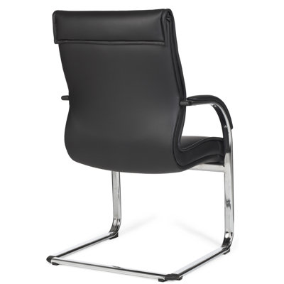 Amstyle Freischwinger "Milano Visitor" in Schwarz / Chrom