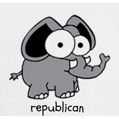 Spunky Stork Elephant Republican Organic Tee