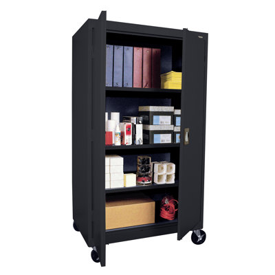 Sandusky Cabinets Transport Three Shelf Large Mobile Storage - 66" x 36" x 24"