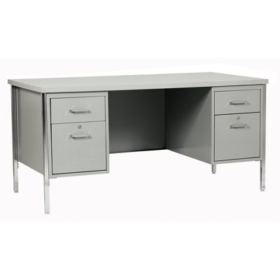 Sandusky Cabinets 60" W Double Pedestal Executive Desk with 2 File Drawers