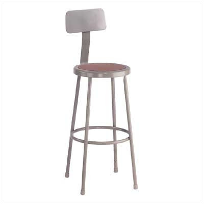 National Public Seating Height Adjustable Stool with Backrest