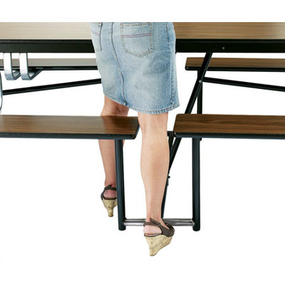 National Public Seating Mobile Cafeteria Bench-Table