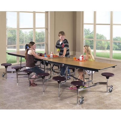 National Public Seating Mobile Cafeteria Stool-Table