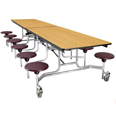 National Public Seating Mobile Cafeteria Stool-Table