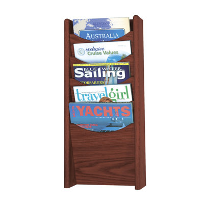 Safco Products Company 5 Pocket Wood Magazine Rack