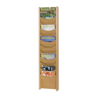 Safco Products Company 12 Pocket Wood Magazine Rack
