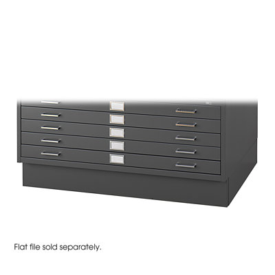 Safco Products Company 42" W Five-Drawer Steel Flat File with Optional Closed Base