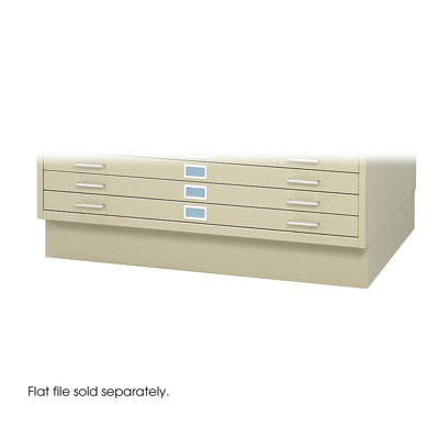 Safco Products Company 42" W Five-Drawer Steel Flat File with Optional Closed Base