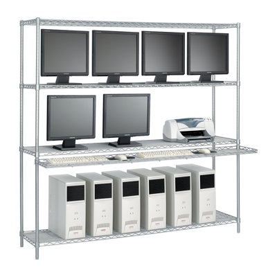 Safco Products Company 72" Wide Wire LAN Management System with Accessories