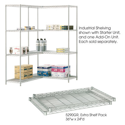 Safco Products Company Industrial Wire Extra Shelves (36" x 24" Shelves)