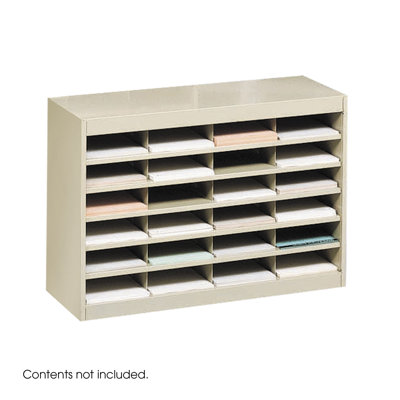Safco Products Company Steel Literature Organizer with 24 Letter-Size Compartments