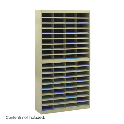 Safco Products Company Steel Literature Organizer with 72 Letter-Size Compartments