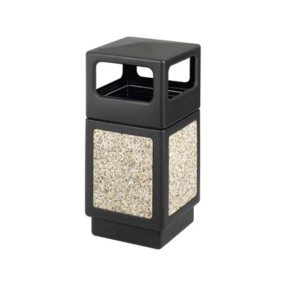 Safco Products Company Canmeleon Side-Open Square Receptacle, 38 Gal