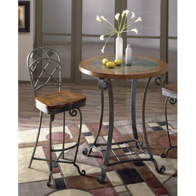 Riverside Furniture Harmony 3 Piece Pub Table and Barstool Set