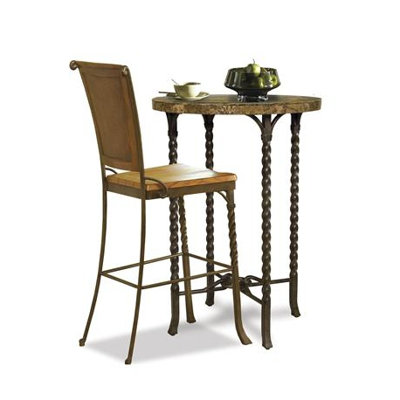 Riverside Furniture Medley 3 Piece Marble Top Pub Table Set in Camden