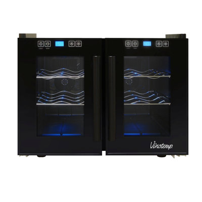 Vinotemp 12-Bottle Dual-Zone Thermoelectric Wine Cooler