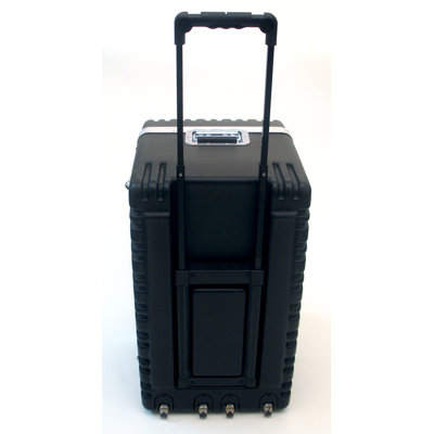 Platt Heavy-Duty ATA Case with Wheels and Telescoping Handle in Black: 16.25 x 27.5 x 19.25