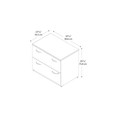 Bush Industries Corsa Series- Mocha Cherry 35" Lateral File (assembled)