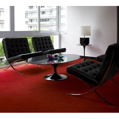 Knoll &reg; Barcelona&reg; Lounge Chair and Optional Stool
