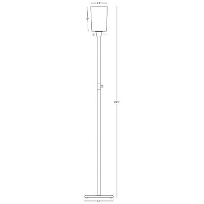 Robert Abbey Nina  Floor Torchiere in Polished Nickel
