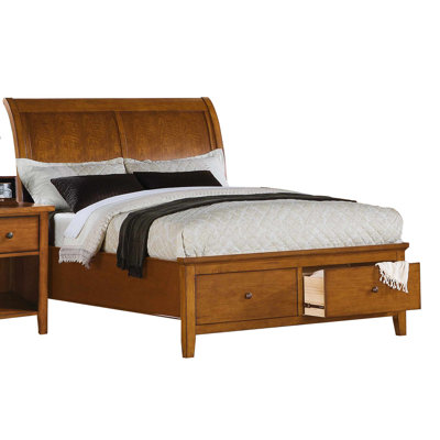 Vintage Full Storage Sleigh Bed by Winners Only, Inc. -image