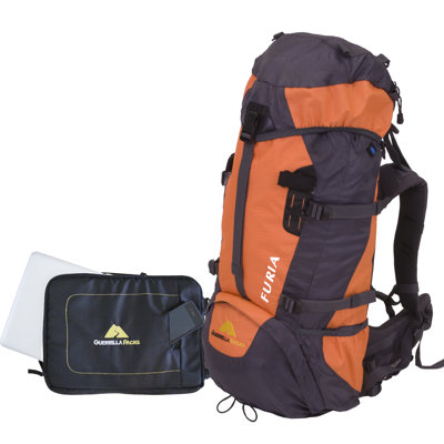 Guerrilla Packs Furia 2.0 Hiking Travel Backpack with Detachable Laptop Sleeve