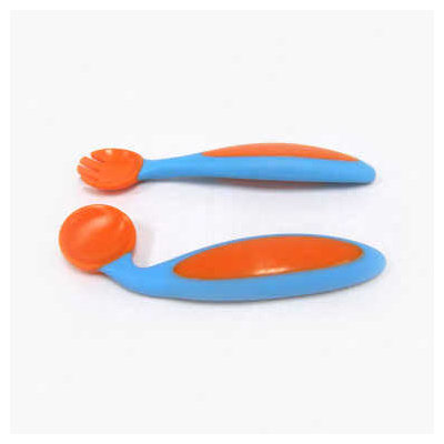 Boon Benders Adaptable Utensils in Blue Raspberry / Tangerine