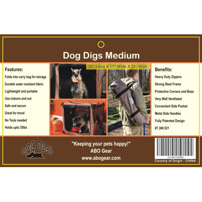 ABO Gear Dog Digs Collapsible Pet Crate