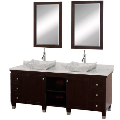 Wyndham Collection Premiere 72" Double Bathroom Vanity Set