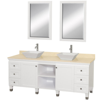 Wyndham Collection Premiere 72" Double Bathroom Vanity Set