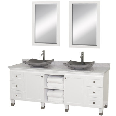 Wyndham Collection Premiere 72" Double Bathroom Vanity Set