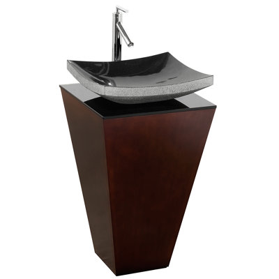 Wyndham Collection Esprit Pedestal Bathroom Vanity Set in Espresso