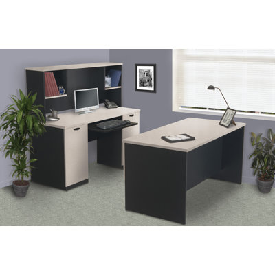 Bestar Hampton 60" W Credenza and Hutch