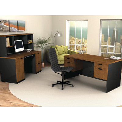 Bestar Hampton 60" W Credenza and Hutch