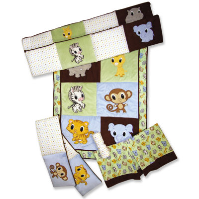 Trend Lab Chibi Zoo 4 Piece Crib Bedding Set