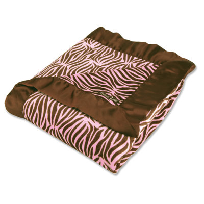 Trend Lab Zebra Receiving Blanket Framed in Pink