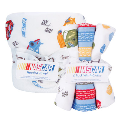 NASCAR Hooded Towel and Wash Cloth Bouquet Set