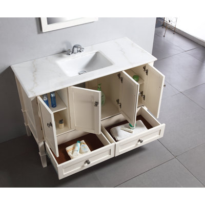 Simpli Home 48" Chelsea Bathroom Vanity