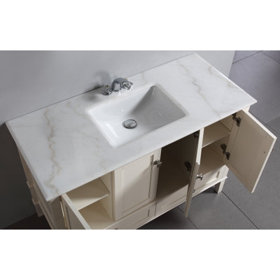 Simpli Home 48" Chelsea Bathroom Vanity
