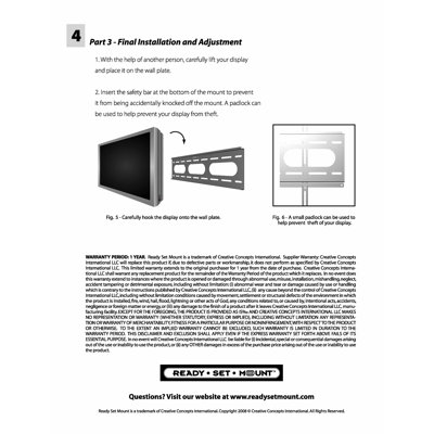 Ready Set Mount Ultra Slim LCD Wall Mount for 23" to 37" Screens in Hi-Gloss Black