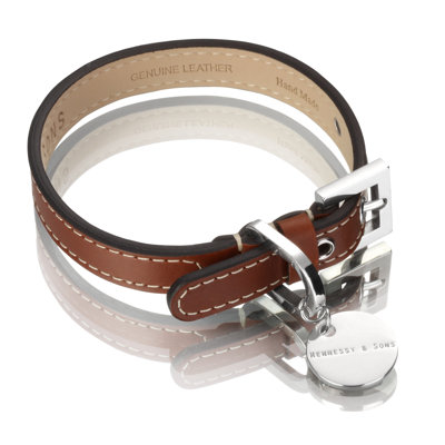 Hennessy & Sons Royal Handmade British Saddle Leather Dog Collar