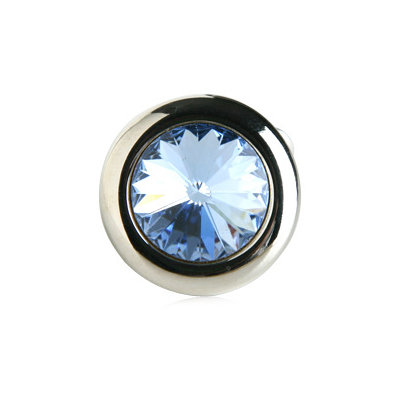 Soho Austrian Crystal Solitare Cufflinks in Light Sapphire