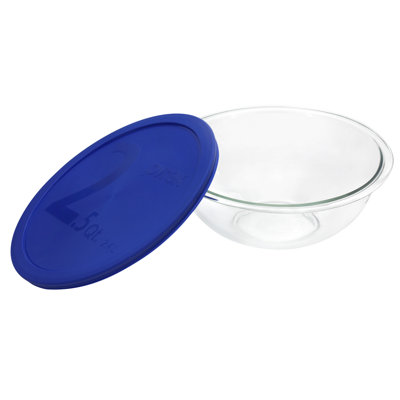 Smart Essentials 2.5 Qt Mixing Bowl with Blue Plastic Cover