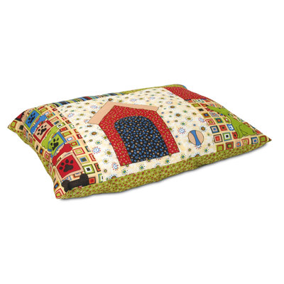 Petmate Knife Edge Pillow Novelty Quilted Dog Bed in Kennel