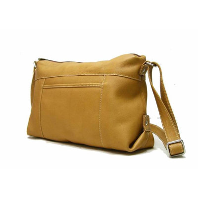 Le Donne Leather Top Zip Front Slip Shoulder Bag