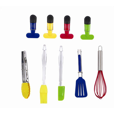 Boston Warehouse Trading Corp 9-Piece Buckets Fun Kitchen Tool Set