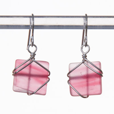 Seaglass Wrapped Earring