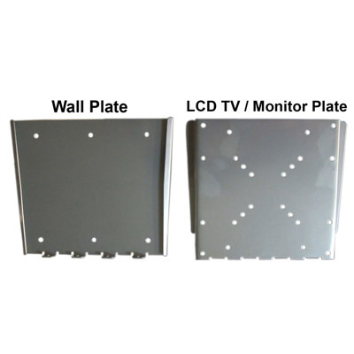 Arrowmounts Fixed Wall Mount in Silver for 10-36" Flat Panel TVs