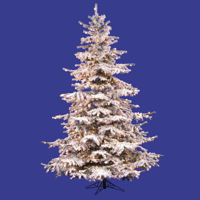 Vickerman Co. Flocked Sierra Fir 8.5' Artificial Christmas Tree with Clear Lights