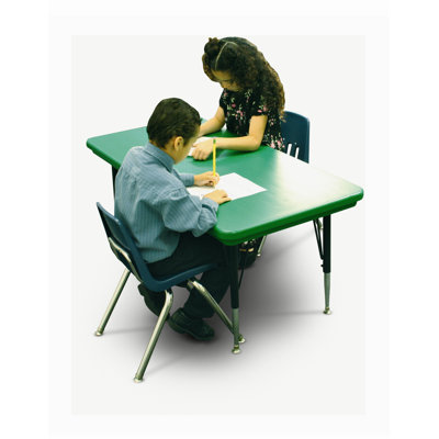 Correll, Inc. Large Rectangular Plastic Activity Table with Short Legs